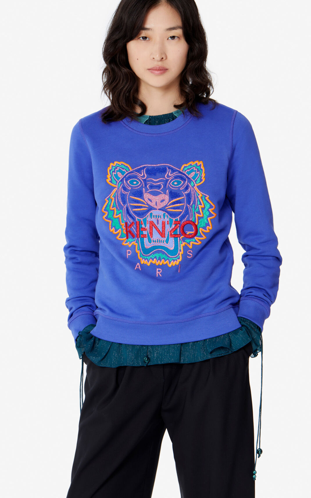 Kenzo Tiger Sweatshirt Dame - Lilla DK-719889